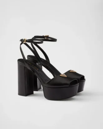 Nappa Leather Platform Sandals
