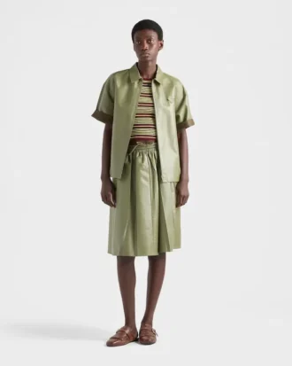 Nappa Leather Zipper Shirt