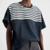 Oversized Striped Cotton T-Shirt
