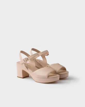 Padded Nappa Leather Sandals