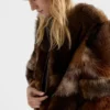 Patchwork Shearling Coat