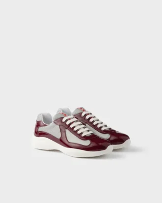 Patent Leather and Technical Fabric Prada America’s Cup Sneakers