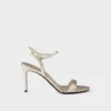 Patent Saffiano Leather Sandals