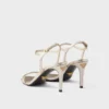 Patent Saffiano Leather Sandals