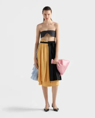 Pinstripe Wool Bandeau Top