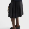 Pleated Jersey Skirt