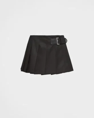 Pleated Re-Nylon Miniskirt