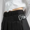 Pleated Re-Nylon Miniskirt