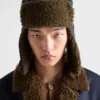 Poplin Trapper Hat with Fleece Lining