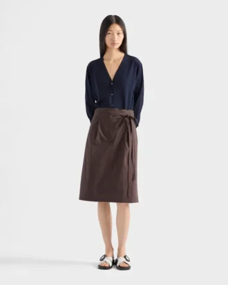 Poplin Wrap Skirt