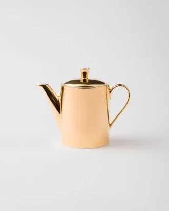 Porcelain Coffee Pot – Solid Gold