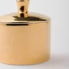 Porcelain Sugar Bowl – Solid Gold