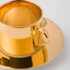 Porcelain Tea Cup – Solid Gold