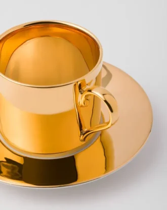 Porcelain Tea Cup – Solid Gold