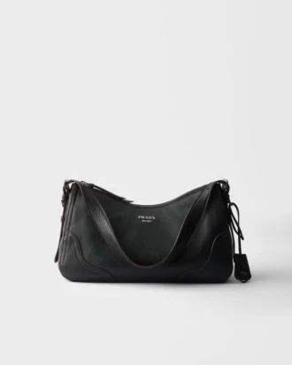 Prada Aimae Large Leather Shoulder Bag
