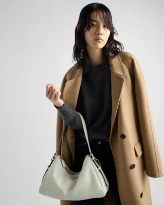 Prada Aimae Large Leather Shoulder Bag