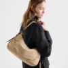 Prada Aimae Large Leather Shoulder Bag