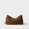 Prada Aimae Large Nubuck Leather Shoulder Bag