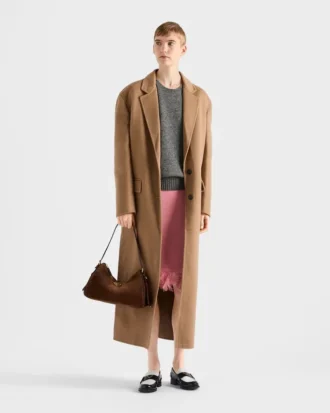 Prada Aimae Medium Suede Shoulder Bag