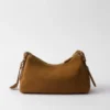 Prada Aimae Medium Suede Shoulder Bag