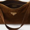 Prada Aimae Medium Suede Shoulder Bag