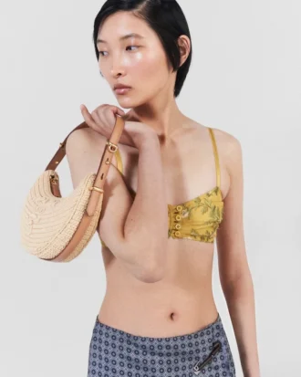 Prada Arqua Crochet Shoulder Bag