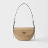 Prada Arqua Leather Shoulder Bag with Flap