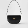 Prada Arqua Leather Shoulder Bag with Flap