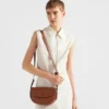 Prada Arqua Leather Shoulder Bag with Flap