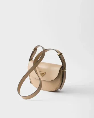 Prada Arqua Leather Shoulder Bag with Flap