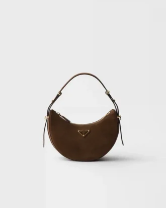 Prada Arqua Mini Suede Shoulder Bag