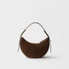 Prada Arqua Mini Suede Shoulder Bag