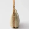 Prada Arqua Shearling and Leather Shoulder Bag