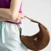 Prada Arqua Suede Shoulder Bag