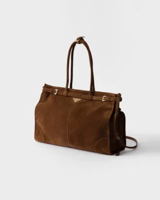 Prada Bonnie Extra-Large Suede Handbag