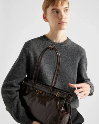 Prada Bonnie Large Leather Handbag