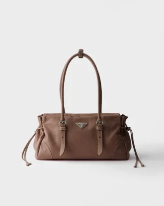 Prada Bonnie Medium Antiqued Leather Tote Bag