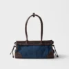 Prada Bonnie Medium Denim and Leather Handbag