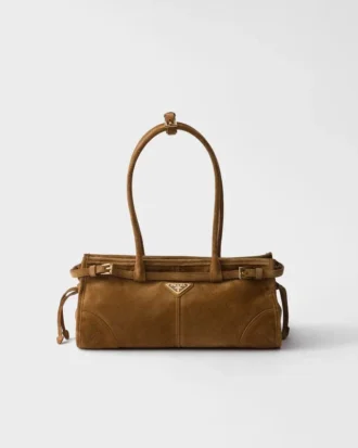 Prada Bonnie Medium Suede Handbag