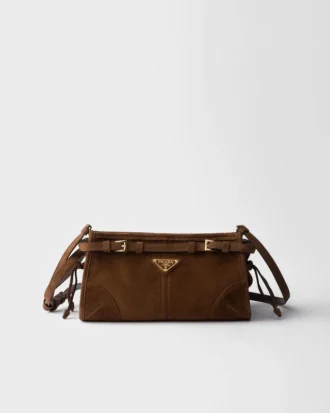 Prada Bonnie Small Suede Shoulder Bag