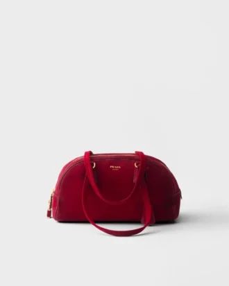 Prada Bowling Medium Suede Bag