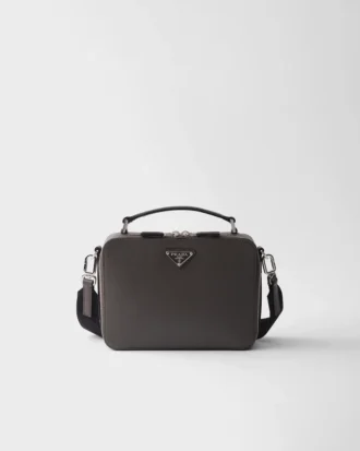 Prada Brique Medium Saffiano Leather Bag