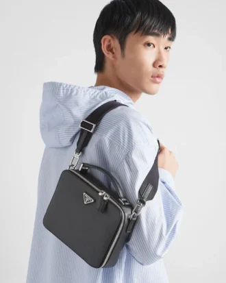 Prada Brique Medium Saffiano Leather Bag