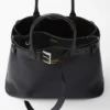 Prada Buckle Large Leather Handbag with Belt