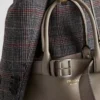 Prada Buckle Large Leather Handbag with Belt