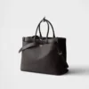 Prada Buckle Leather Bag with Belt