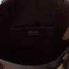 Prada Buckle Leather Bucket Bag with Jeweled Belt