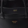 Prada Buckle Leather Handbag with Double Belt