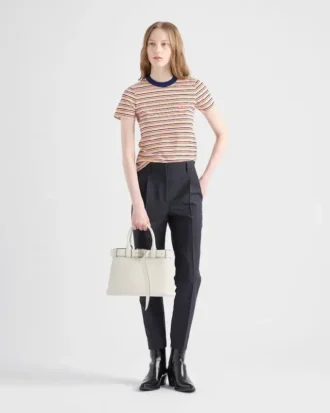 Prada Buckle Small Leather Handbag with Belt