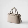 Prada Buckle Small Leather Handbag with Double Belt